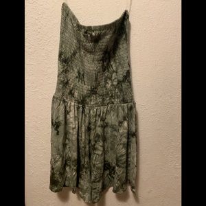 Green tie dye romper